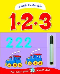 Okładka książki Zadania do ścierania. 1-2-3