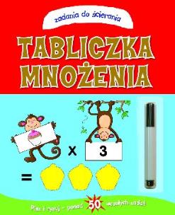Okładka książki Zadania do ścierania. Tabliczka mnożenia