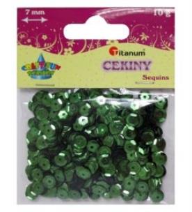 Opakowanie Cekiny  Ciemna Zieleń (7mm 10g)