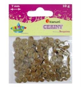 Okładka książki CEKINY CIEMNY BEZOWY KOLKA 7MM 10G BPZ C07/M22-TITANUM