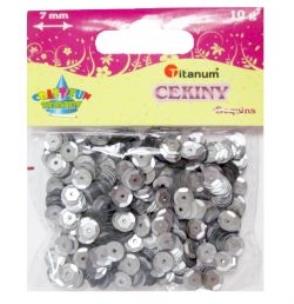 Okładka książki CEKINY SREBRNE KOLKA 7MM 10G BPZ C07/1502-TITANUM