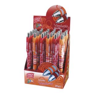 Opakowanie Dlugopis niebieski display 24 sztuki Brąz