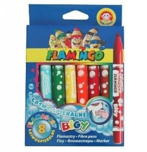 Opakowanie Flamastry łatwospieralne Flamingo Jumbo 8 kol.
