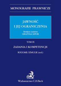 Opakowanie Jawność i jej ograniczenia. Zadania i kompetencje. Tom 9