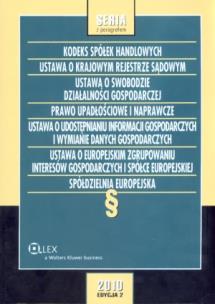 Okładka książki Kodeks spółek handlowych Ustawa o Krajowym Rejestrze Sądowym Ustawa o swobodzie działalności gospodarczej