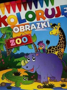 Okładka książki Koloruję obrazki. ZOO