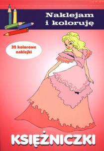 Okładka książki Naklejam i koloruję - Księżniczki