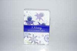 Opakowanie Notesiki Fioletowe kwiaty 3 sztuki