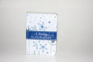 Opakowanie Notesiki Niebieskie kwiaty 3 sztuki