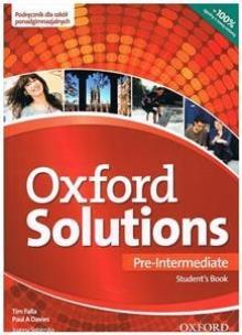 Okładka książki Oxford Solutions Pre-Intermediate Podręcznik 2015