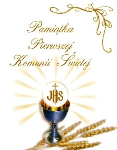 Okładka książki Pamiątka Pierwszej Komunii Świętej z kłosami