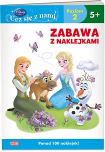 Okładka książki Disney Ucz się z nami Zabawa z naklejkami Kraina Lodu 5+