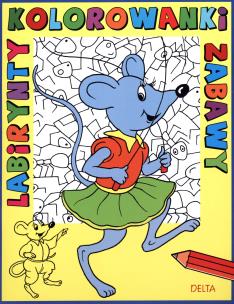 Okładka książki Labirynty kolorowanki zabawy - mysz DELTA