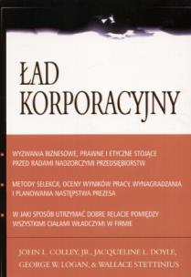 Okładka książki Ład korporacyjny