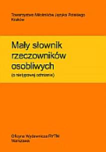 Okładka książki Mały słownik rzeczowników osobliwych...