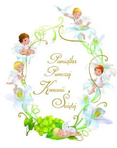 Okładka książki Pamiątka Pierwszej Komunii Świętej aniołki