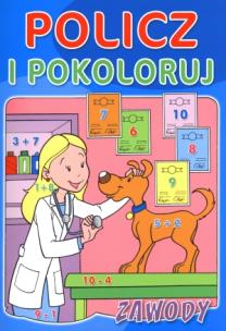 Okładka książki Policz i pokoloruj - Zawody