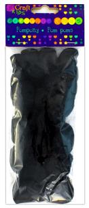 Opakowanie Pompony Akrylowe - Czarne Mix 24 szt.