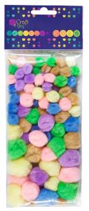 Opakowanie Pompony Akrylowe - Pastel Mix 78 szt.