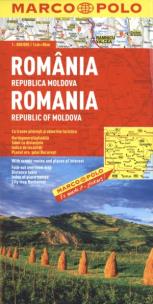 Okładka książki Rumunia Mołdawia mapa samochodowa 1:800 000 Marco Polo