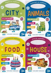 Okładka książki Angielski. Kolorowanka z naklejkami MIX