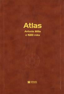 Okładka książki Atlas Antoniusa Milla Geographicae tabvlae in charta pergamena z 1583 roku