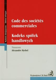 Okładka książki Code des societes comerciales Kodeks spółek handlowych