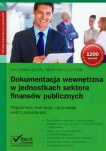 Okładka książki Dokumentacja wewnętrzna w jednostkach sektora finansów publicznych