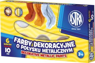 Opakowanie Farby metaliczne 6 kolorów, 10 ml