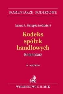 Okładka książki Kodeks spółek handlowych Komentarz