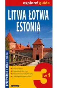 Okładka książki Litwa, Łotwa, Estonia. Przewodnik + atlas + mapa