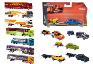 Opakowanie Majorette pojazdy z przyczepami, 12 rodzajów