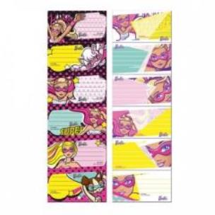 Opakowanie Naklejki na zeszyt Barbie Power 25szt