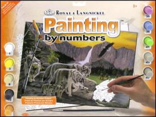 Opakowanie Numerkowe Malowanie Ścieżka wilka junior, duży