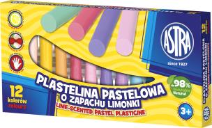 Opakowanie Plastelina pastelowa zapachowa 12 kolorów ASTRA