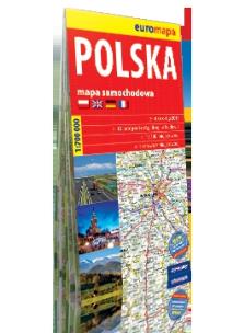 Okładka książki Polska mapa samochodowa 1:700 000 papier