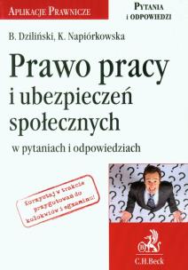 Okładka książki Prawo pracy i ubezpieczeń społecznych w pytaniach i odpowiedziach