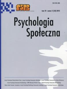 Opakowanie Psychologia Społeczna 2015 nr 2