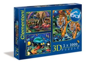 Opakowanie Puzzle 3D Effect 3x1000