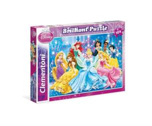 Okładka książki Puzzle błyszczące Księżniczki 104