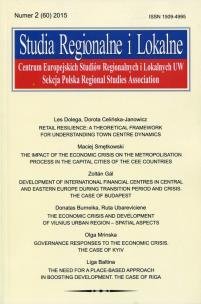 Opakowanie Studia Regionalne i Lokalne 2 2015