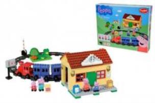 Okładka książki Świnka Peppa Dworzec kolejowy 95 elementów