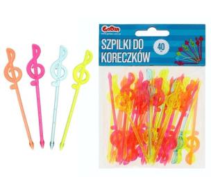 Opakowanie Szpilki do koreczków Klucz wiolinowy 40 sztuk