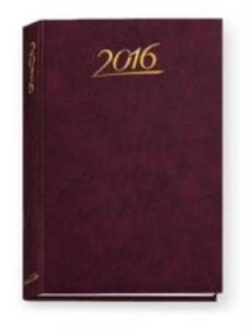 Okładka książki Terminarz 2016 - B6 Standard - bordowy