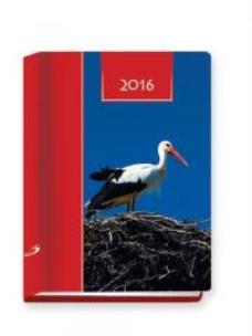 Okładka książki Terminarz 2016 - B7 Kolorowy - bocian