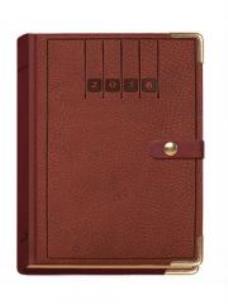 Okładka książki Terminarz 2016 - B7 Lux - złocony z zapinką brąz