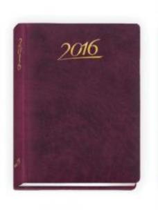 Okładka książki Terminarz 2016 - B7 Standard - bordowy