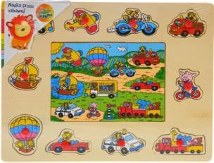 Opakowanie Układanka drewniana Pojazdy