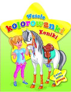 Okładka książki Wesołe kolorowanki. Koniki