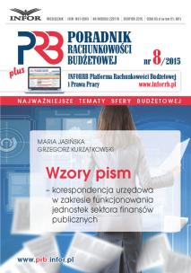 Opakowanie WZORY PISM korespondencja urzędowa w zakresie funkcjonowania jednostek sektora finansów publicznych